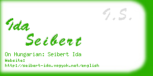 ida seibert business card